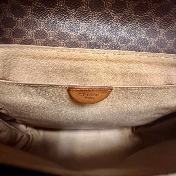 Celine Brown and Tan Leather Messenger Bag - Picture 5 of 12